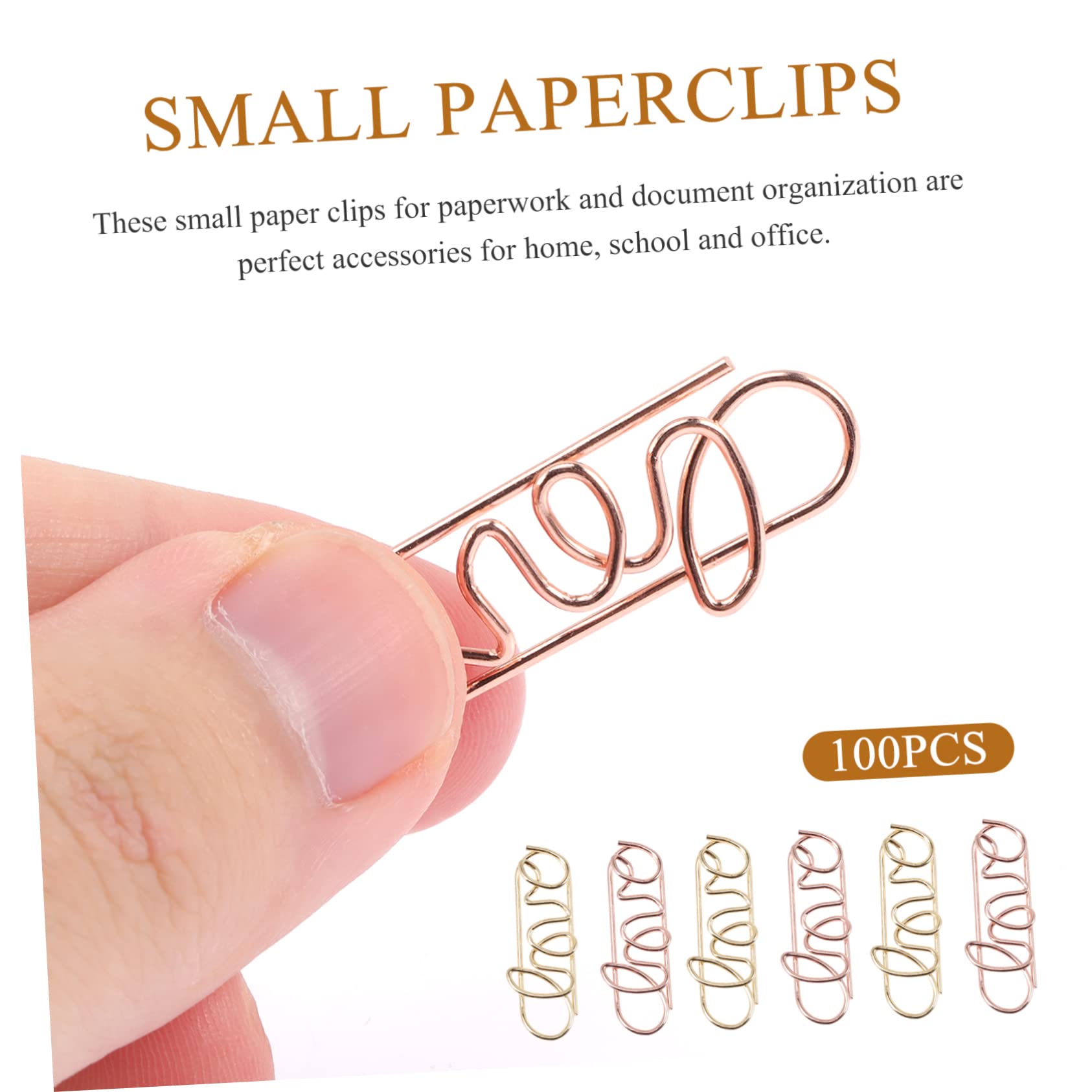 OSALADI 2 Sätze Geformte Büroklammern Clips (Mini Liebe Dekorative Papierklammern Büroklammern Jumbo Bunt Büroklammer Büroklammer-memo Schöner Lesezeichenclip 100 Stück * 2