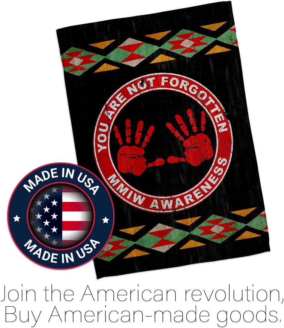 MMIW Awareness Garden Flag Support Cause BLM Anti Racism Justice Revolution Movement Equality Social House Decoration Banner Small Yard Gift Double-Sided, Made in USA
