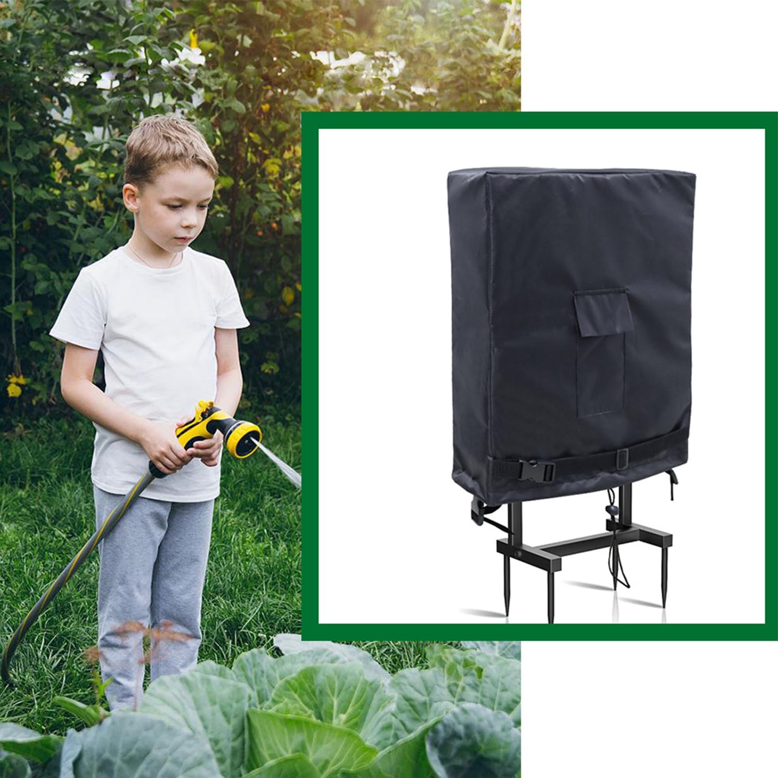 Fundas de manguera a prueba de polvo para uso en exteriores, protector de soporte de manguera para patio, invernadero, camping, granja y resistente a la intemperie