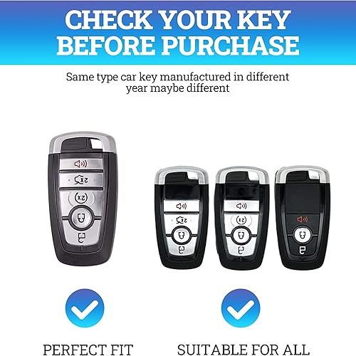 Miniatura 2 de Funda inteligente para llavero con control remoto, fundas para llaves de automóvil con llavero de cuero, funda de llavero de automóvil, funda de