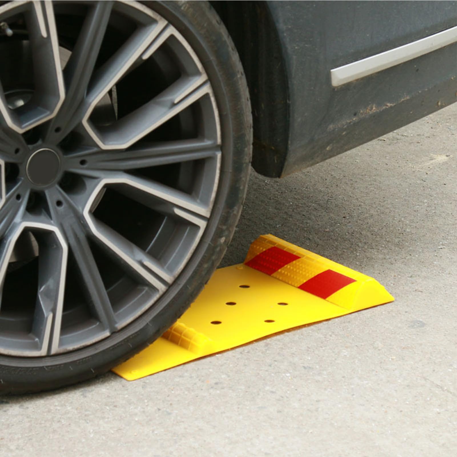 Hochsichtbare Radstabilisatoren – Anti-Rutsch-Parkmatten für Autos, SUVs und Go-Karts | Unterlegkeile perfekt für Limousinen und Anhänger
