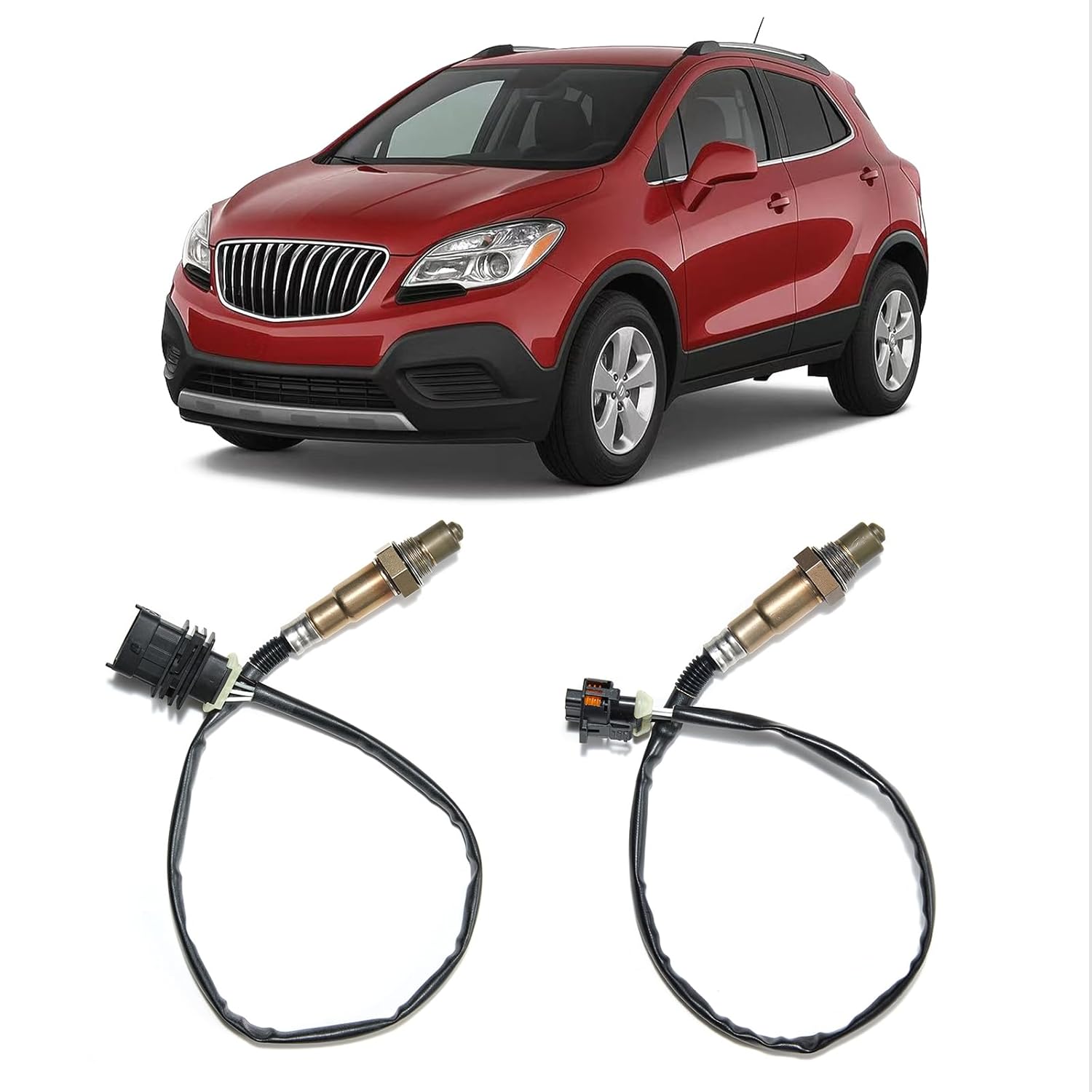 2PCS Oxygen o2 Sensor (O2 Sensor) Upstream&Downstream Replacement for Chevrolet Trax 1.4L L4 2015-2021，for Buick Encore 2013-2021 1.4L L4 Turbocharged Sensor de oxígeno,Replace# 234-4821,234-4529