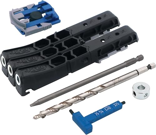 KPHJ230 - Kreg Pocket-Hole Jig Micro - Micro Jig for Thin Stock, Cabinets, Drawers & Repairs - 33% Smaller Holes - Create Micro Pocket Hole - For 1/2? & 3/4? Thick Materials | Micro Jig for Thin Stock, Cabinets, Drawers