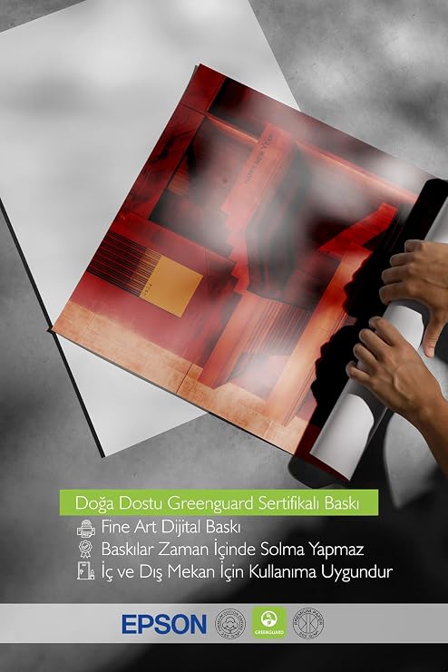 Zestia Premium Poster Geometrik Formlarla Kırmızı Tonlu Mimari Soyutlama Salon Dekoru, 50 x 70