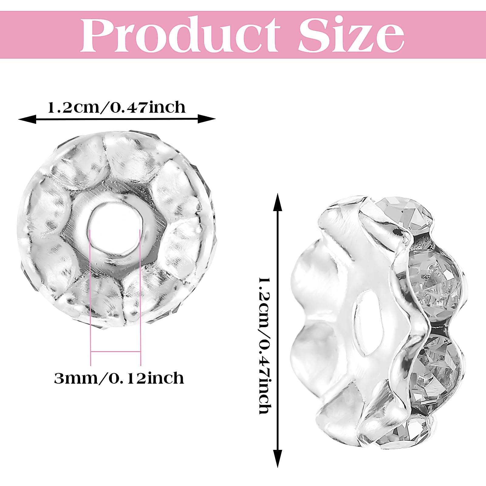 Perline finte di plastica bianche e beige rotonde a perdere 3-20mm, fornure per la creazione di gioielli fai da te, accessori per la decorazione di abbigliamento | SHEIN ALIA