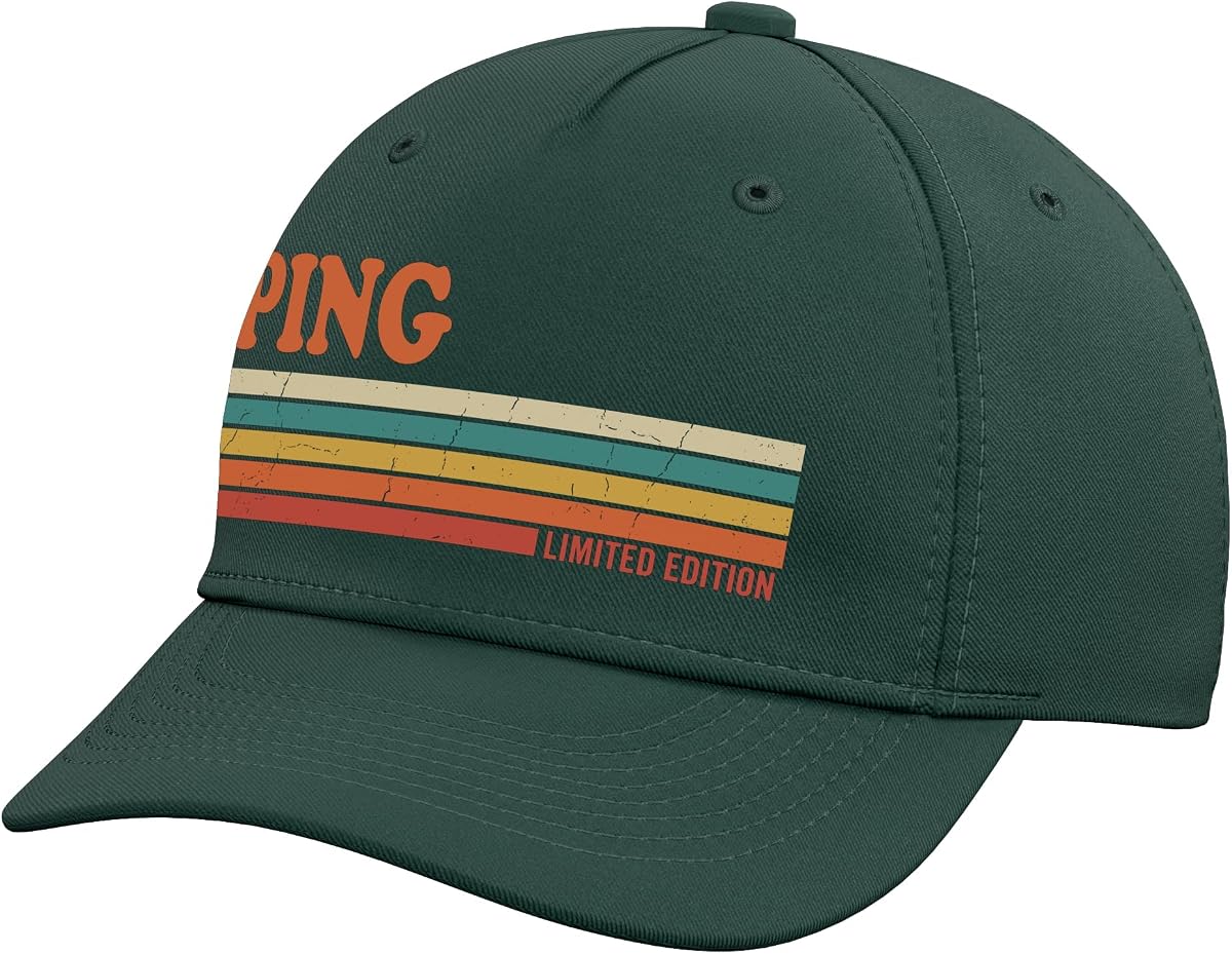PING Retro Personalizado Nombre Vintage Rayas Ajustable Gorra De Béisbol