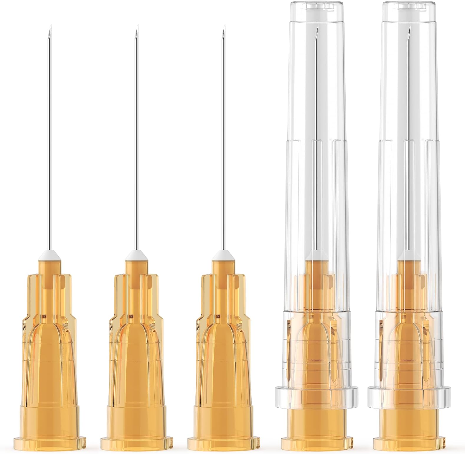 100Pcs 25G Needles 25Gauge 1Inch/25mm Sterile Disposable Injection Needles Dispensing Lab Supplies Individually Sealed Packaging
