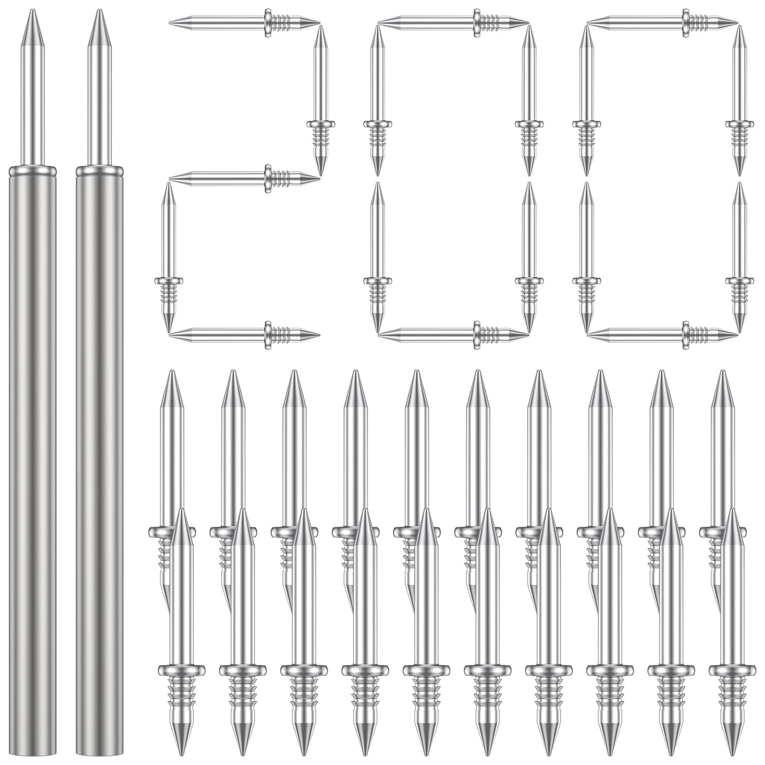 NIHUIFDPY 200PCS Skirting Board Nails, Double-Headed Skirting Thread Seamless Nails with 2 Sleeve Tools, 25.5mm Invisible Security Screws, Carbon Steel Traceless Nails for Wood Furniture & Baseboard-picture-10