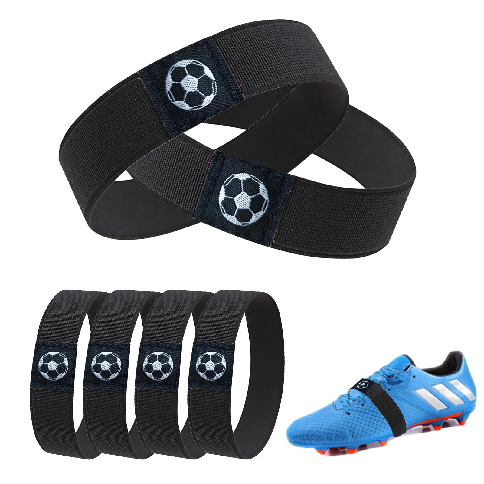 6 Stück Schnürsenkel Fixierband Für Fußballschuhe - Anti-Rutsch Für Sport & Triathlon