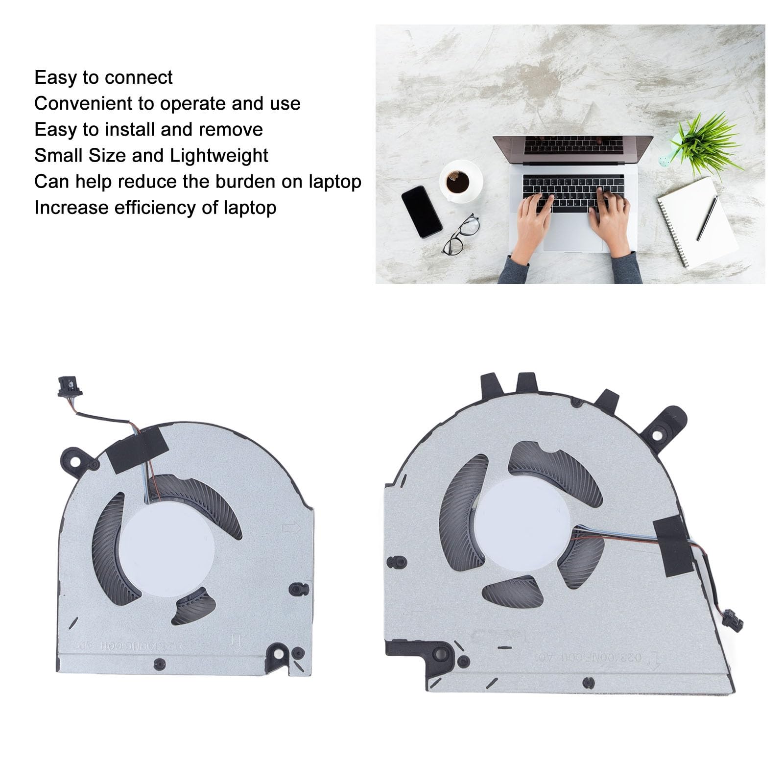 Ventola di Raffreddamento per Laptop, CPU e GPU con Connettore 4 Pin, Ventola di Ricambio per 15 7510 e 16 7610