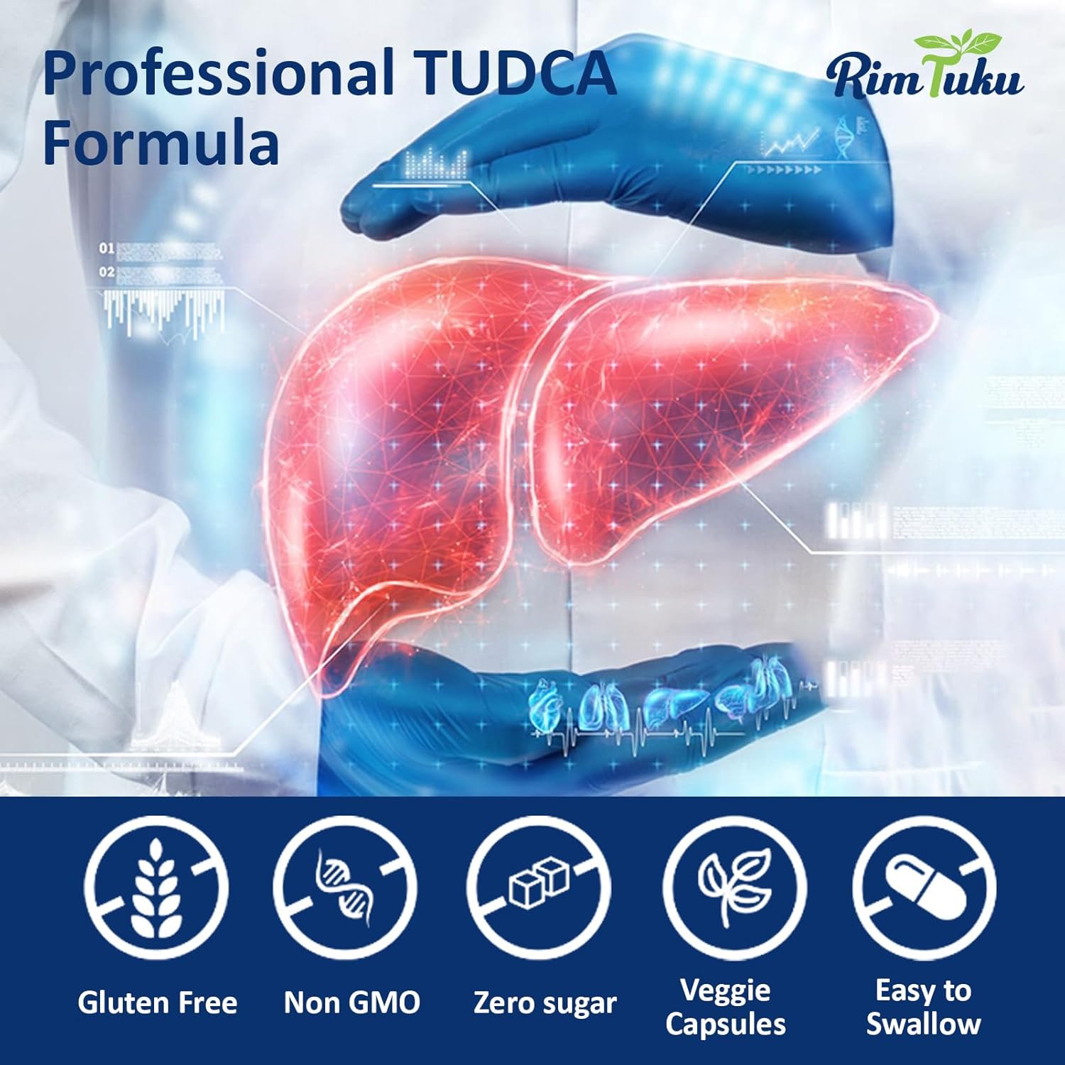2500MG TUDCA Supplement - Bile Salts Liver Detox & Cleanse and Gallbladder Clease Health Formula Live Supplement 120 Capsules - Image 3