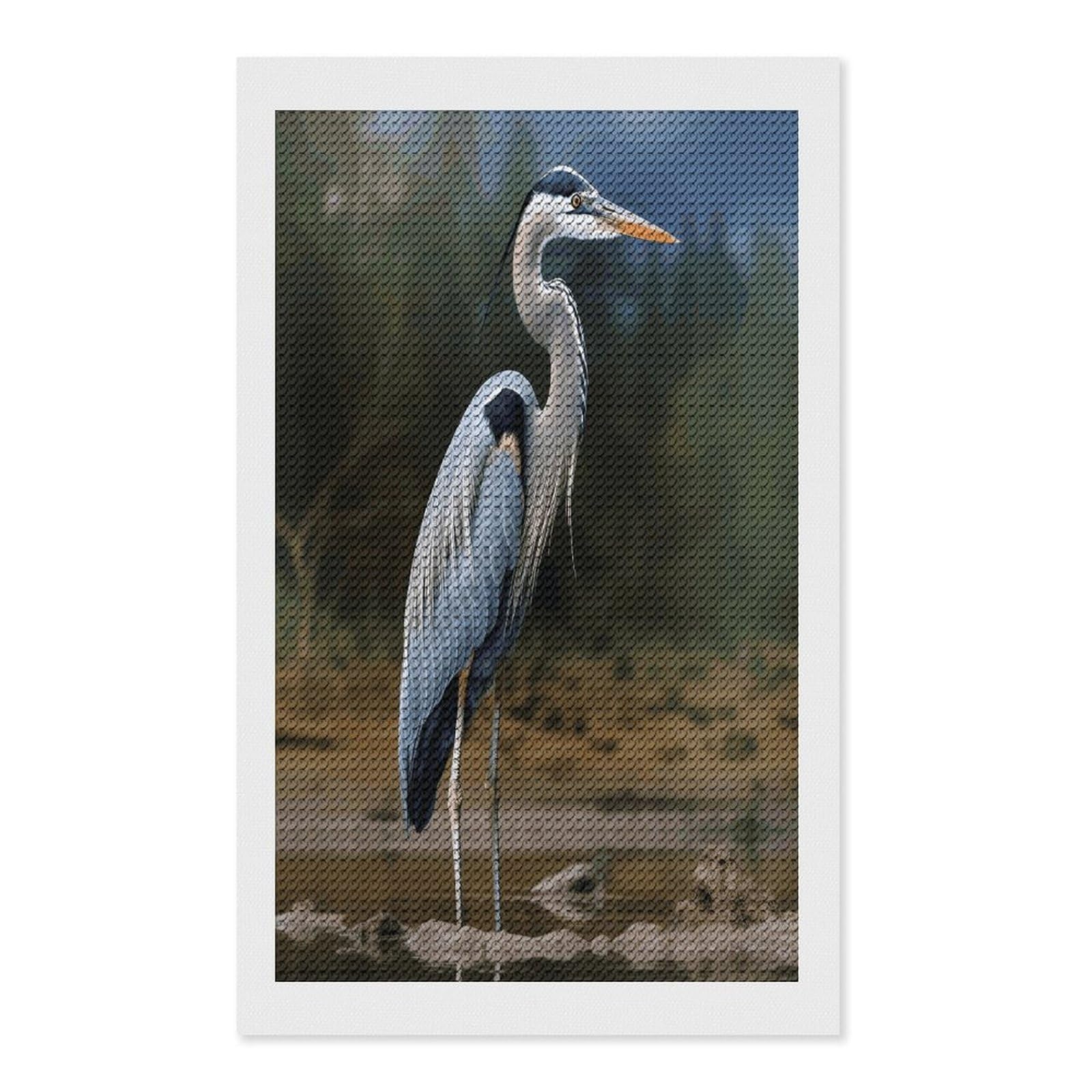 VstaDank Heron Diamond Painting Kits Exquisite DIY Full Round Drill Diamond Dots Painting for Adults Beginner Diamond Photo Paint with Diamond Picture Art Wall Decor 12"x20"