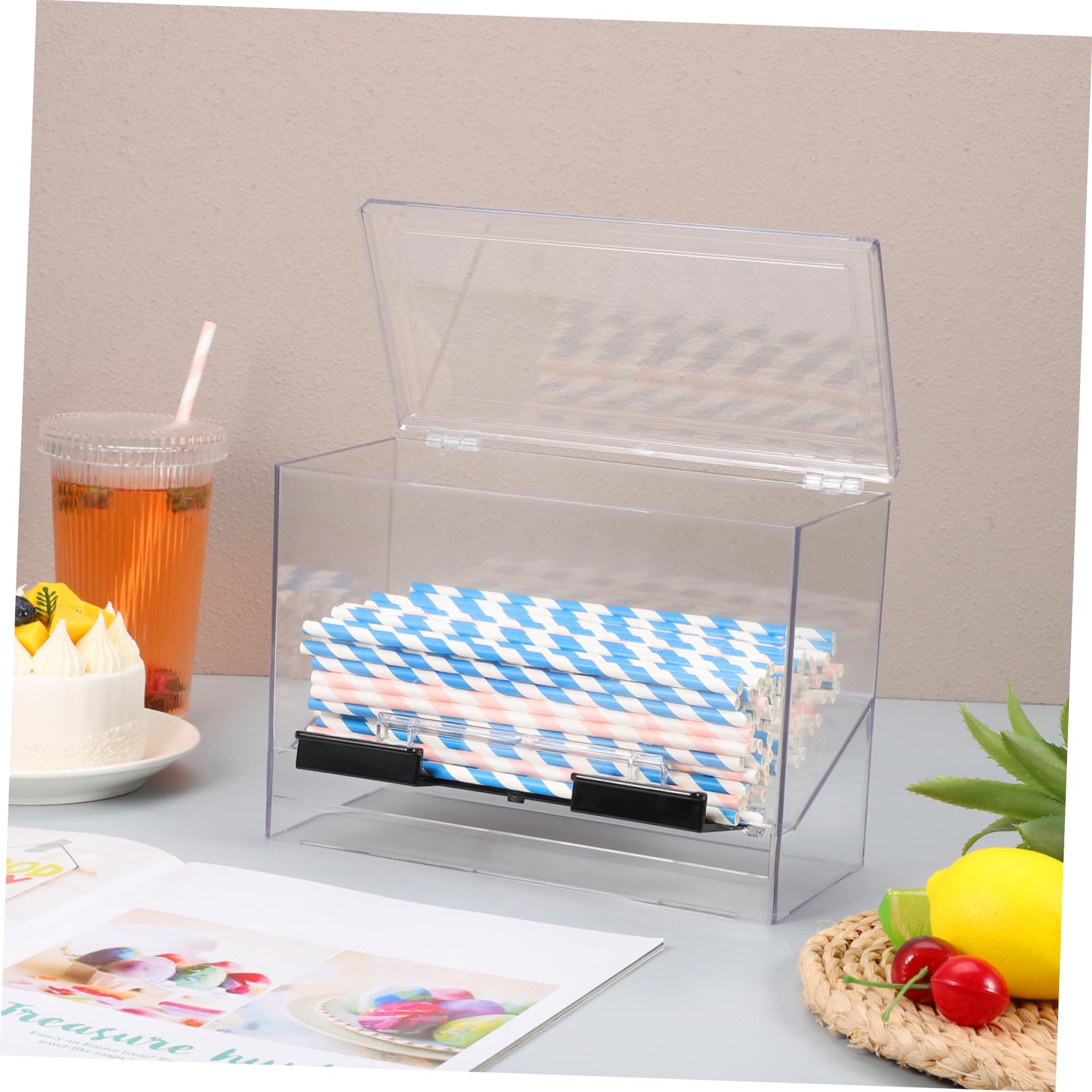 Amazon.co.jp: Alipis セルフストローボッーヒーディスペンサー 押し