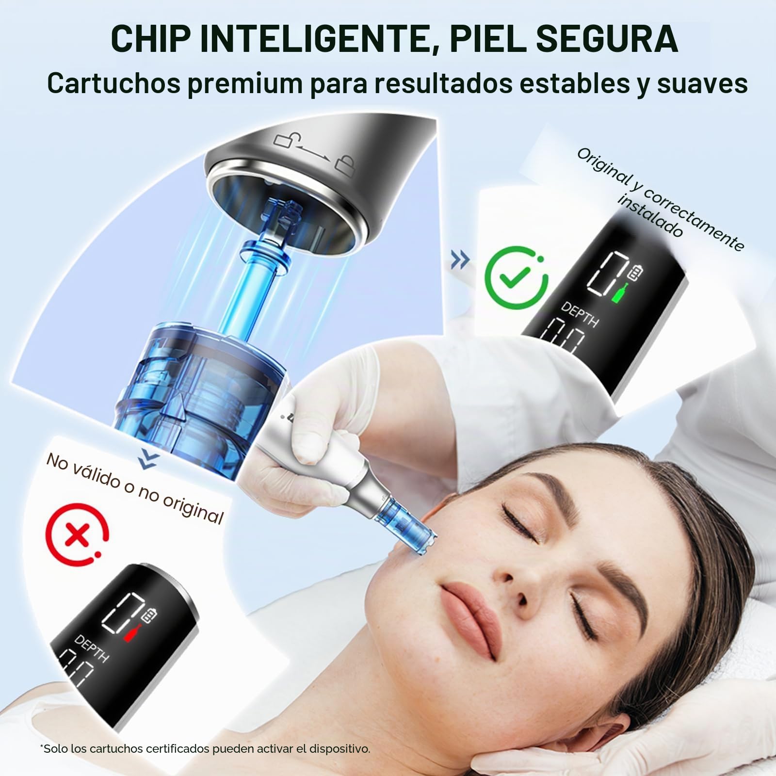 Dr. Pen M9 Pluma Microneedling Inalámbrica con 22 Cartuchos, Pantalla LED y Ajuste 0–2,5 mm, 6 Velocidades, Sistema Inteligente para Cuidado de la Piel