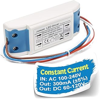Chanzon LED Driver 300mA (Constant Current Output) 60V-120V (Input 100-240V AC-DC) (20-36) x1W 20W 24W 30W 36W Power Supply 300 mA Lighting Transformer Drivers for High Power COB Chips (Plastic Case)