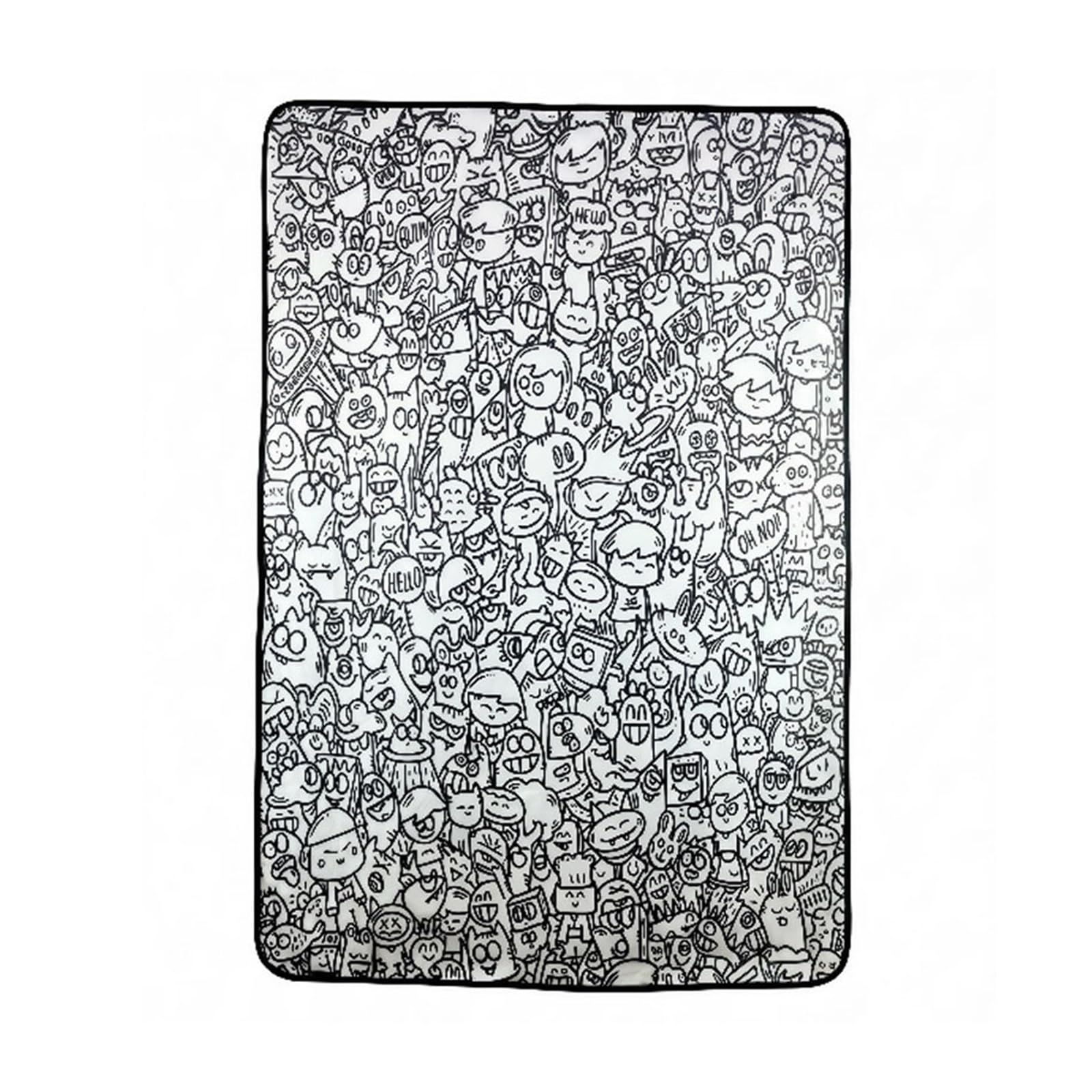 Vekoro diy coloring blanket Fun Interactive Graffiti Blanket DIY Coloring(Style C- 100x150cm)