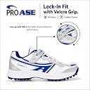 Pro ASE Lightweight Cricket Shoes - Durable & Comfortable | Ideal for Turf, Ground & Hard Surfaces | Allrounder Design with Studs, Velcro & Superior Grip | White, Blue, Green, Red gallery image