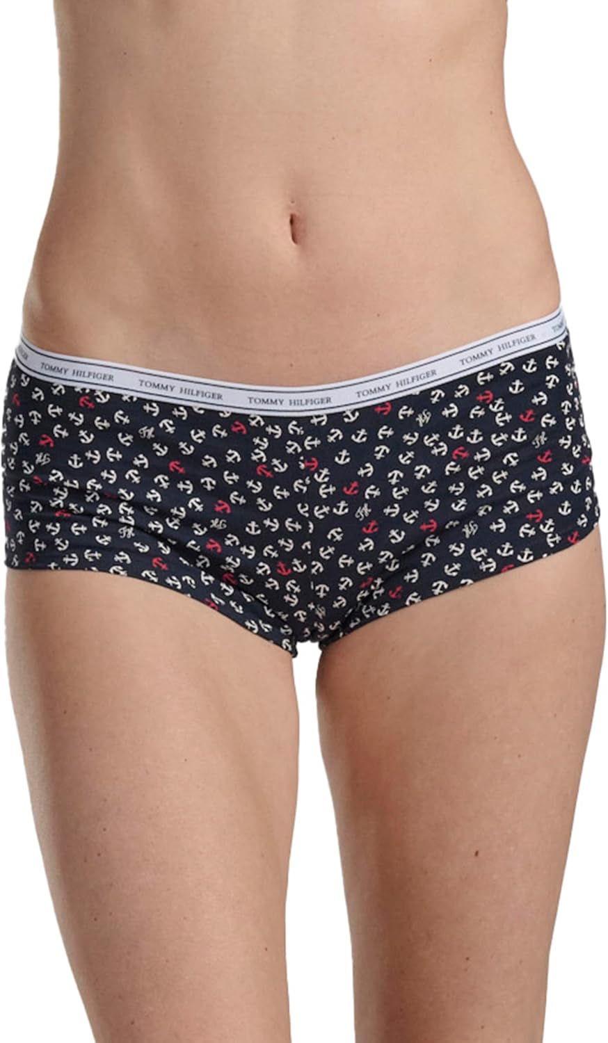 Tommy Hilfiger womens Classic Cotton Logoband Boyshort 5-pack - Image 2