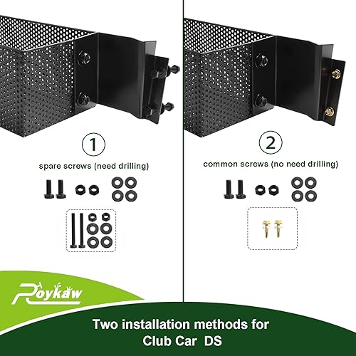 Miniatura 4 de Roykaw Carrito de golf delantero interior cesta de almacenamiento de tablero/bandeja organizadora para Club Car DS/Precedent/Tempo/Onward G&E