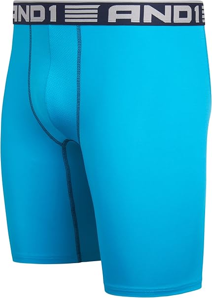 AND1 Men's Underwear Boxer Briefs - 12 Pack Performance Long