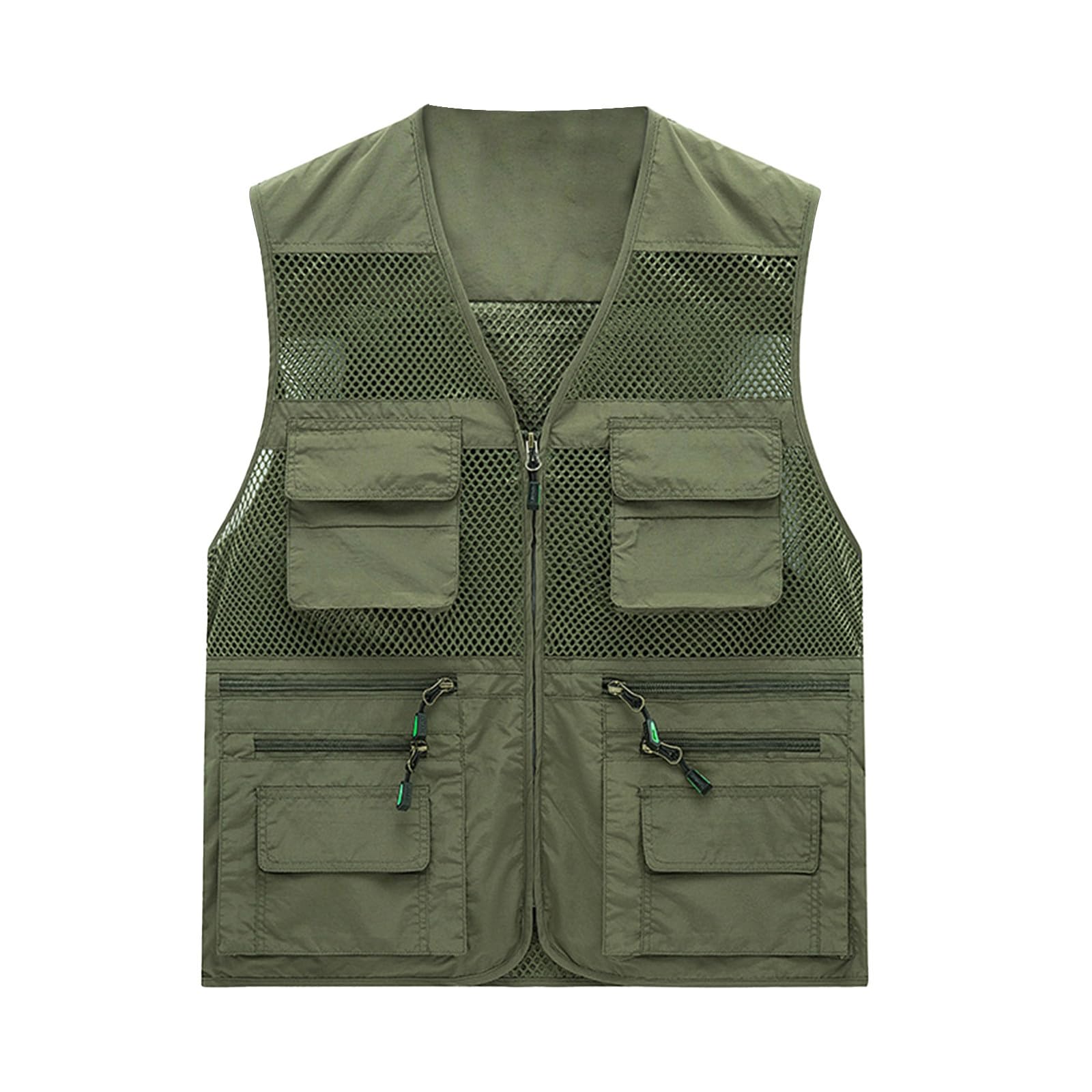 Chaleco de pesca ligero transpirable de verano chaleco multibolsillos hombre 4