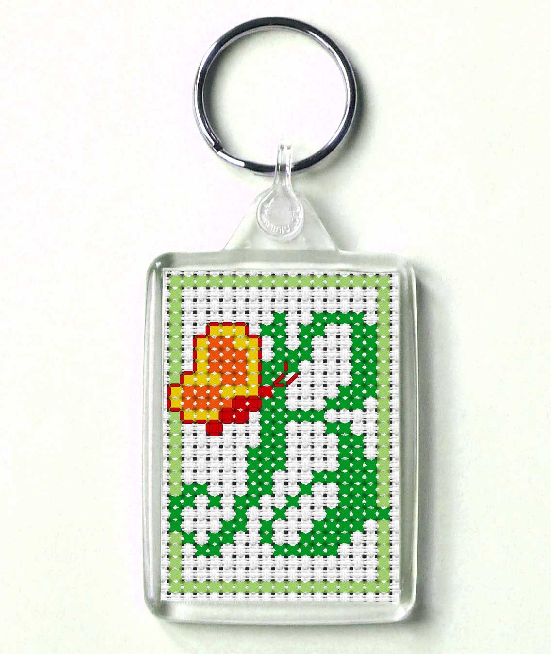 Daisy Hill Designs Alphabet Cross Stitch Key Ring Kit, Letter B