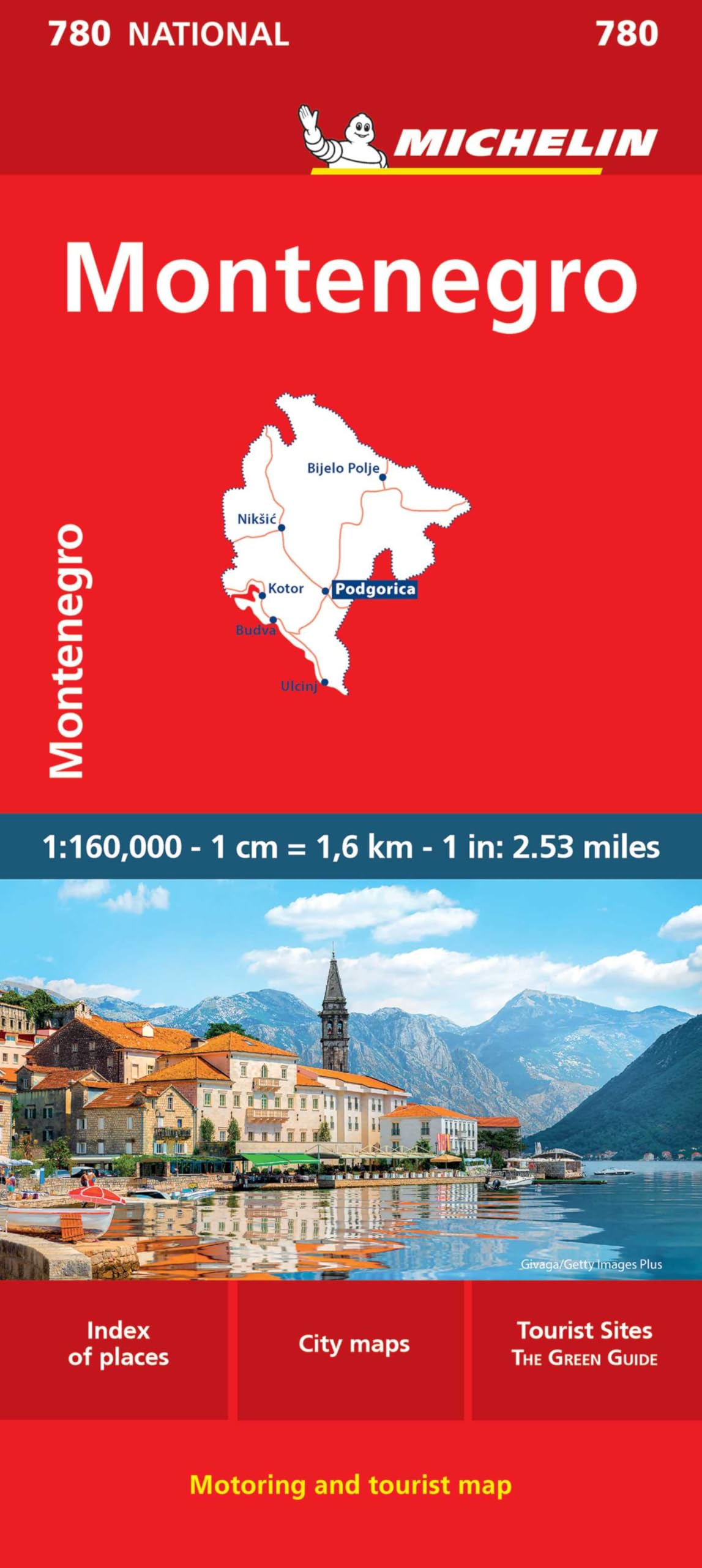 Montenegro - Michelin National Map 780: Straßen- und Tourismuskarte 1:160.000 (Michelin Maps, 780)