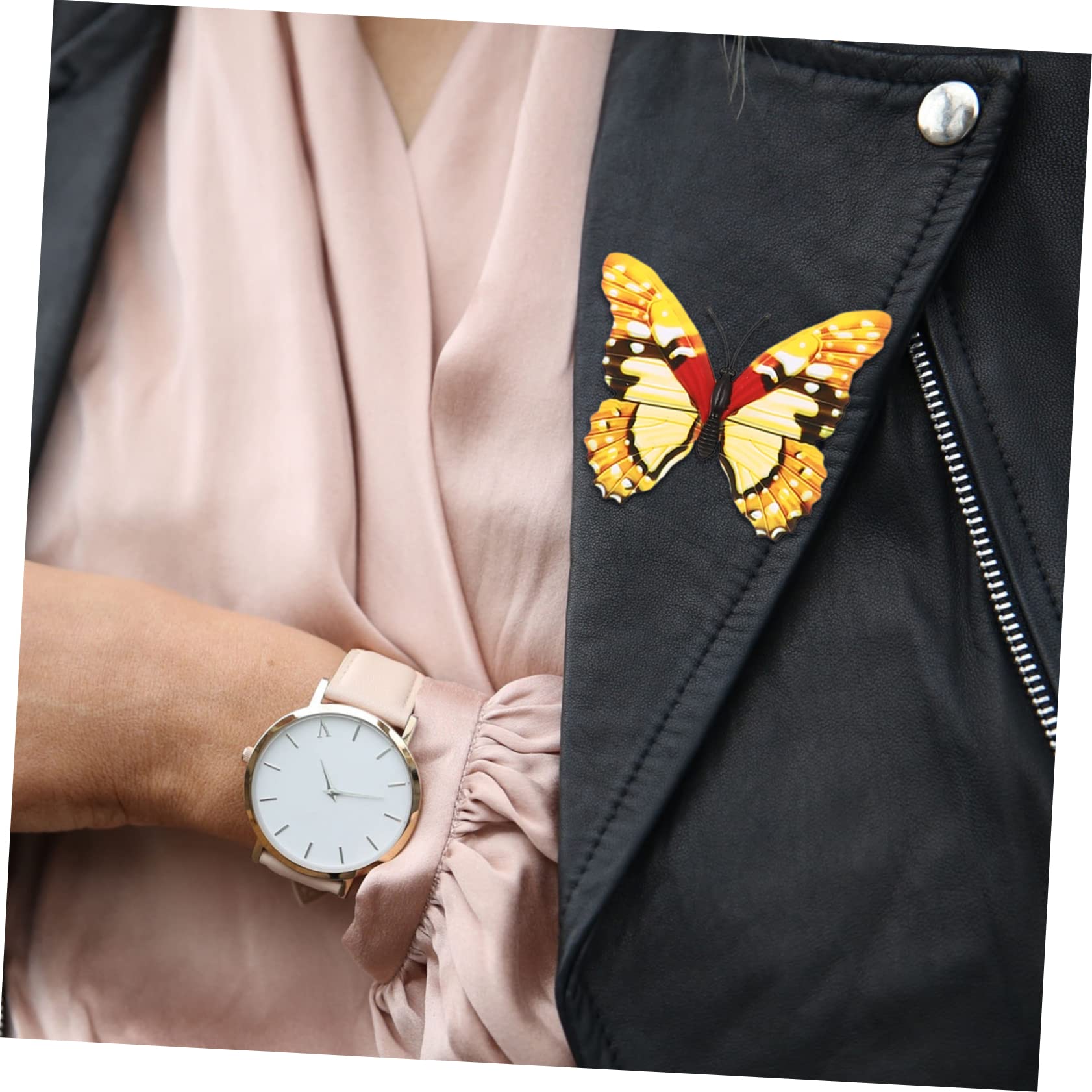 Pin Decorativo de Mariposas Pvc 100piezas para Mochilas y Sombreros | Diseño Delicado y Variedad de Estilos, Fácil de Llevar y Guardar, Adecuado para Decorar Accesorios