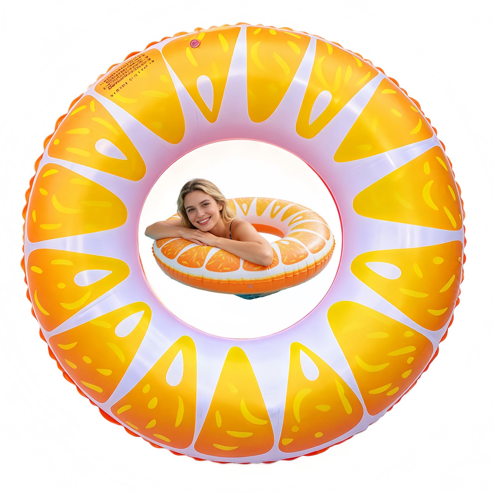 HUANYO Swimming Rings for Kids Adults,Orange Swim Tube,Inflatable Ring, Inflatable Pool Floats，Rubber Ring for Swimming,Swimming Tube Pool Float,Swim Rings,Pool Rings (90# adults)