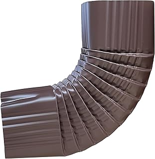 90 Degree Aluminum Downspout Gutter Elbow, Style B, 3x4 inches, Royal Brown