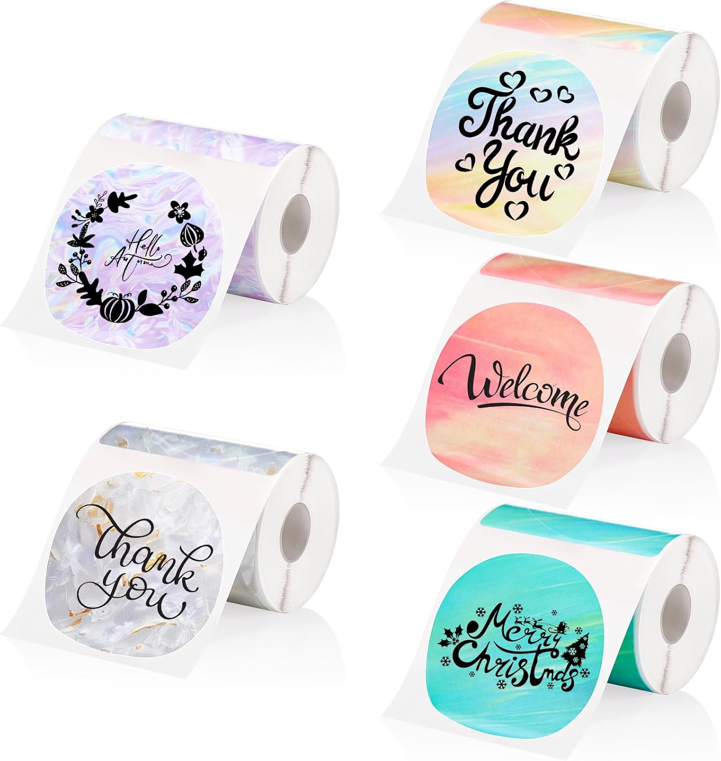 700 Pcs 2 Inch Round Thermal Labels Waterproof Circle Direct Thermal Stickers Printable Labels for Valentine's Day Gift Wrapping Thanks Card Small Business Logo(Classic,Round)