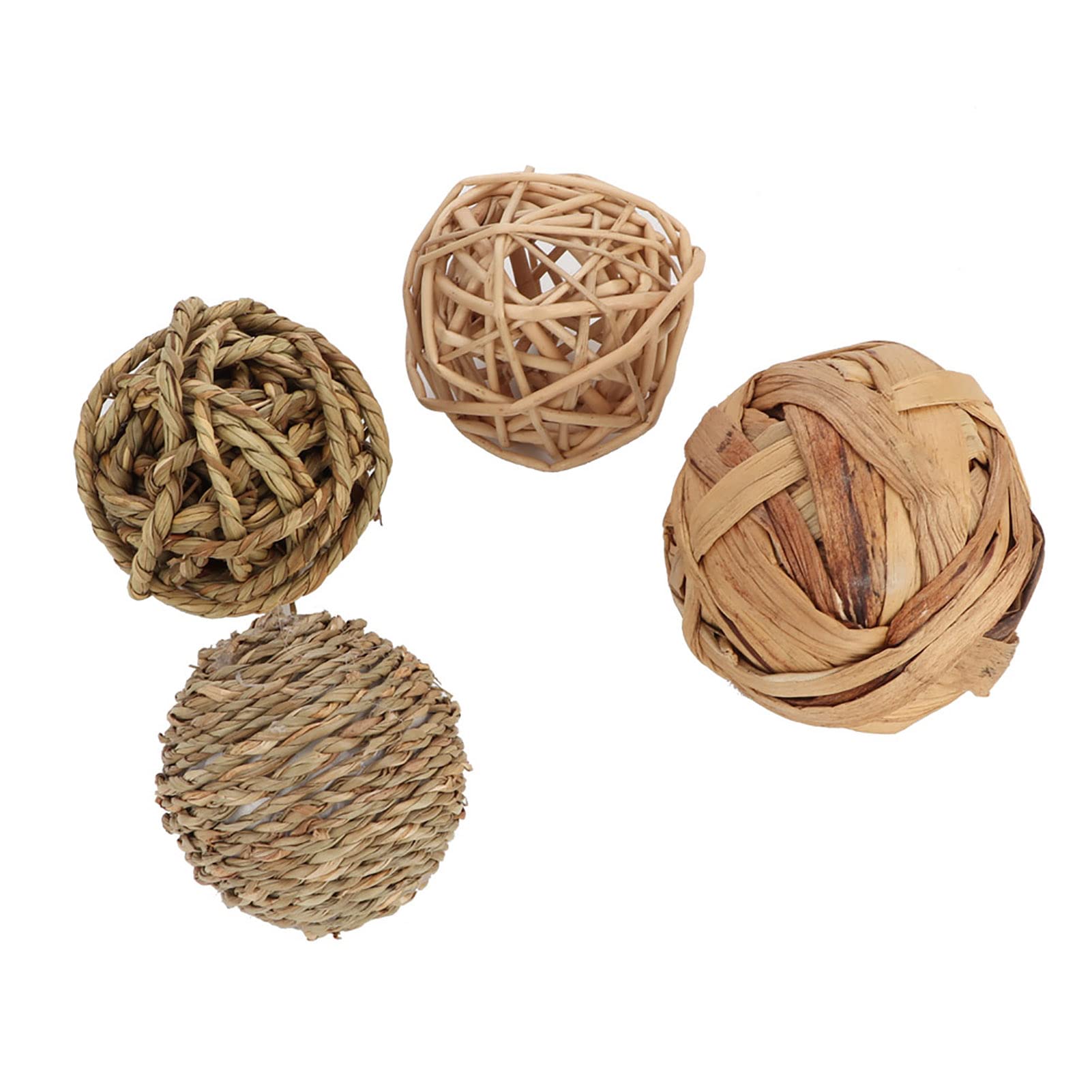 Pets Chew Balls, Chew Toy, Interesting 4Pcs for Bunny Rabbits Guinea Pigs Gerbils Home