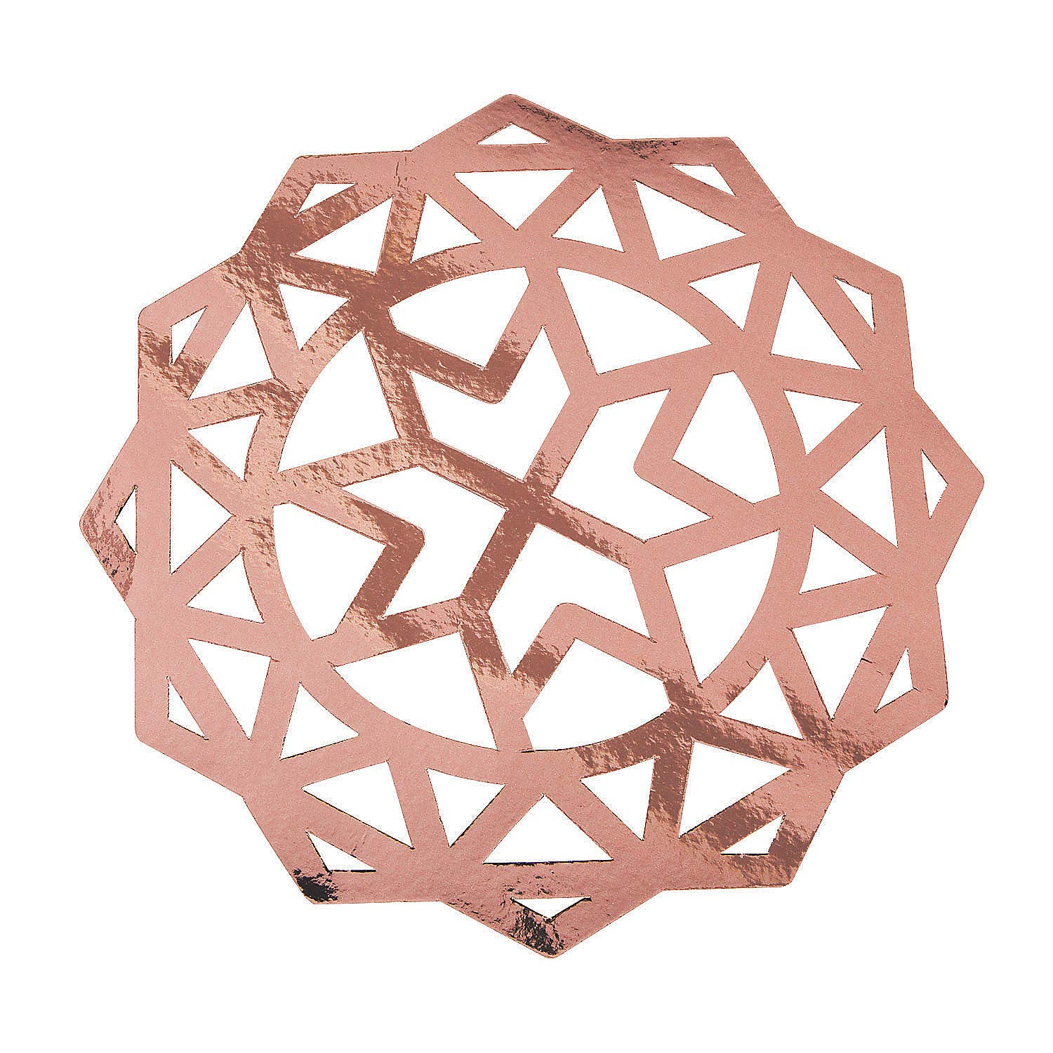 Fun Express Rose Gold Foil Chargers - 12 Inch Elegant Tableware for Weddings Events Dinner Parties & Special Occasions - Perfect for Enhancing Table Settings and Party Decor - Set of 24 Pieces