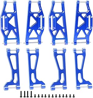 Hobbypark Aluminum Suspension Arms Kit w/Pins for Traxxas WideMaxx Upgrades Front and Rear, Replacement of 8995 8998 8999 (Blue)