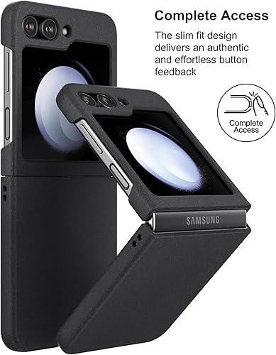 Miniatura 6 de Eastcoo Funda delgada para Galaxy Z Flip 5, parte trasera de policarbonato duro, sensación esmerilada, soporte de carga inalámbrica, ligera, a