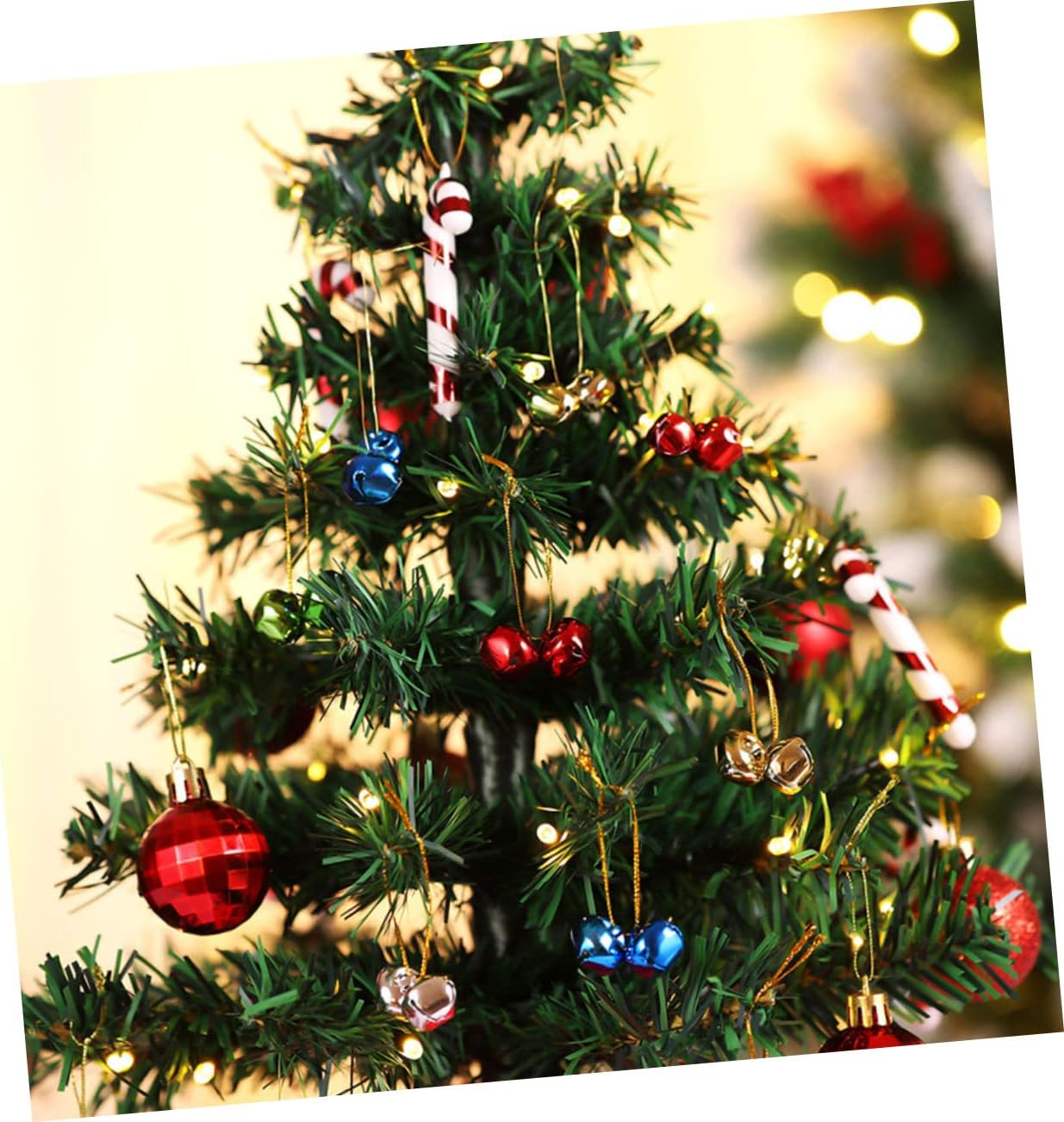 60pcs Decorative Xmas Bells Multi-Function Craft Accessories for Christmas Party Hotel Restaurant Decorations for Ornaments and