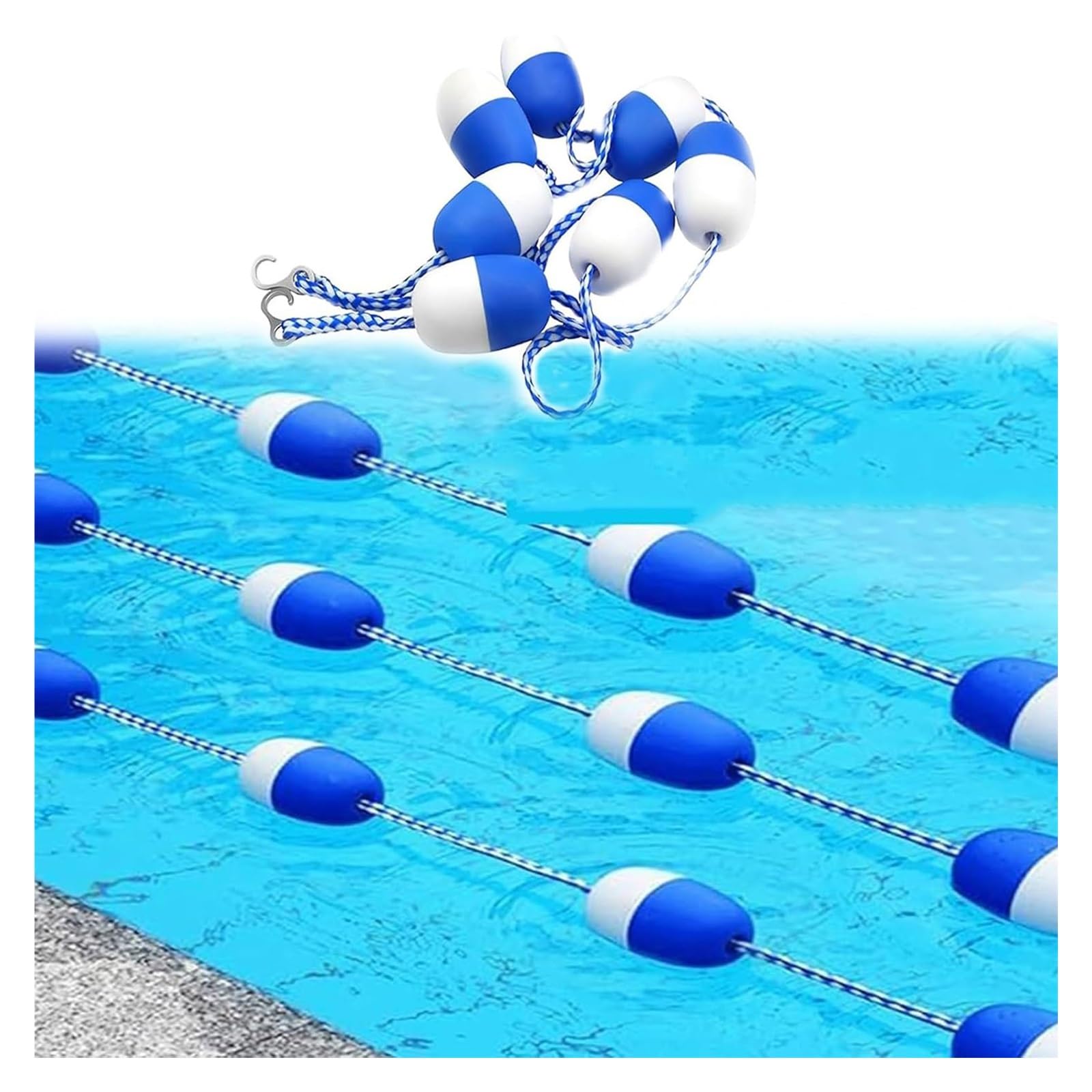 Séparateur de voie de natation et ligne de nage piscine extérieure 51Ft