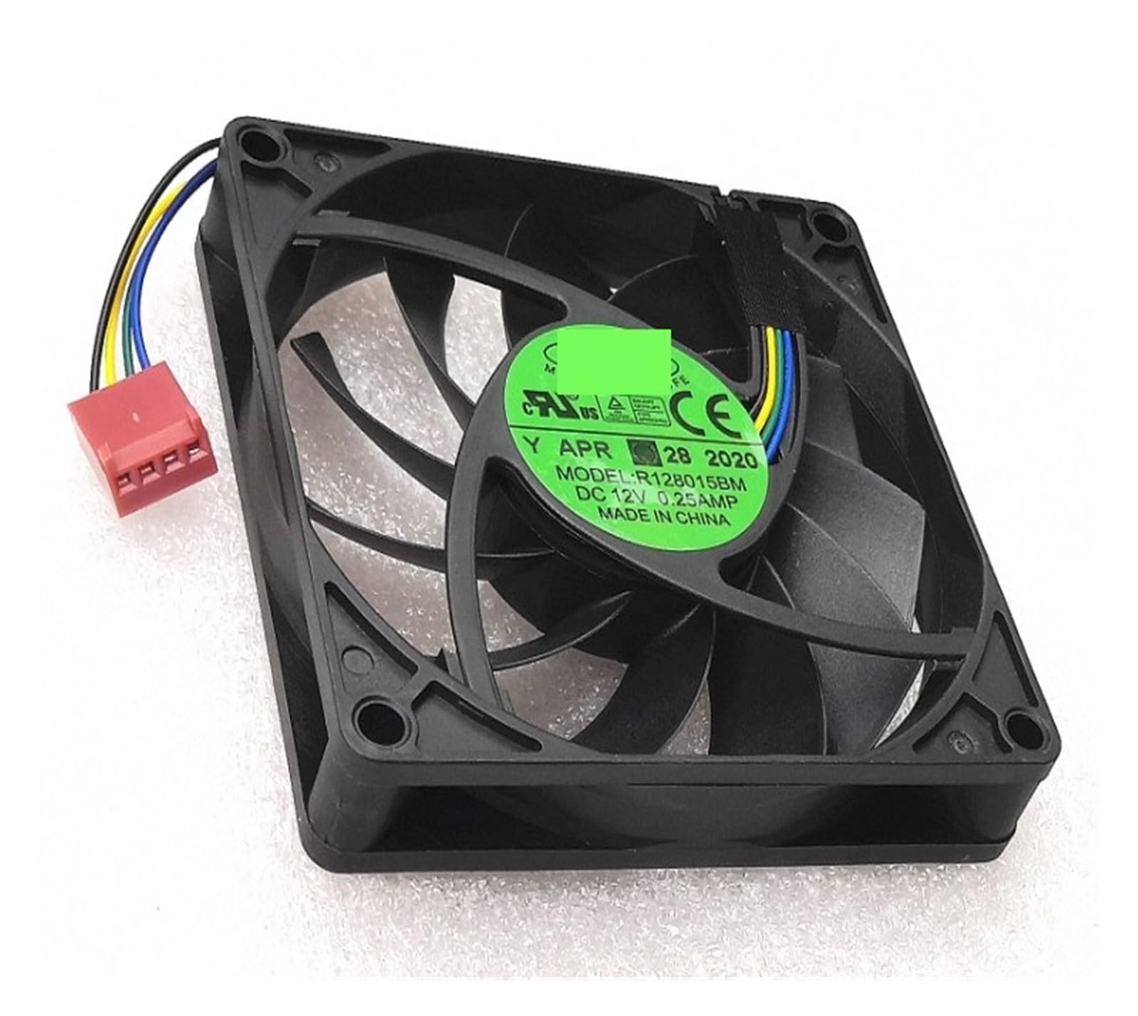 Facile à remplacer Ventilateur de boîtier Silencieux PWM, 80mm, 8cm, pour EVERFLOW 8015, 4 Fils, Double roulement à Billes, DC 12V, 0,25a, R128015BM