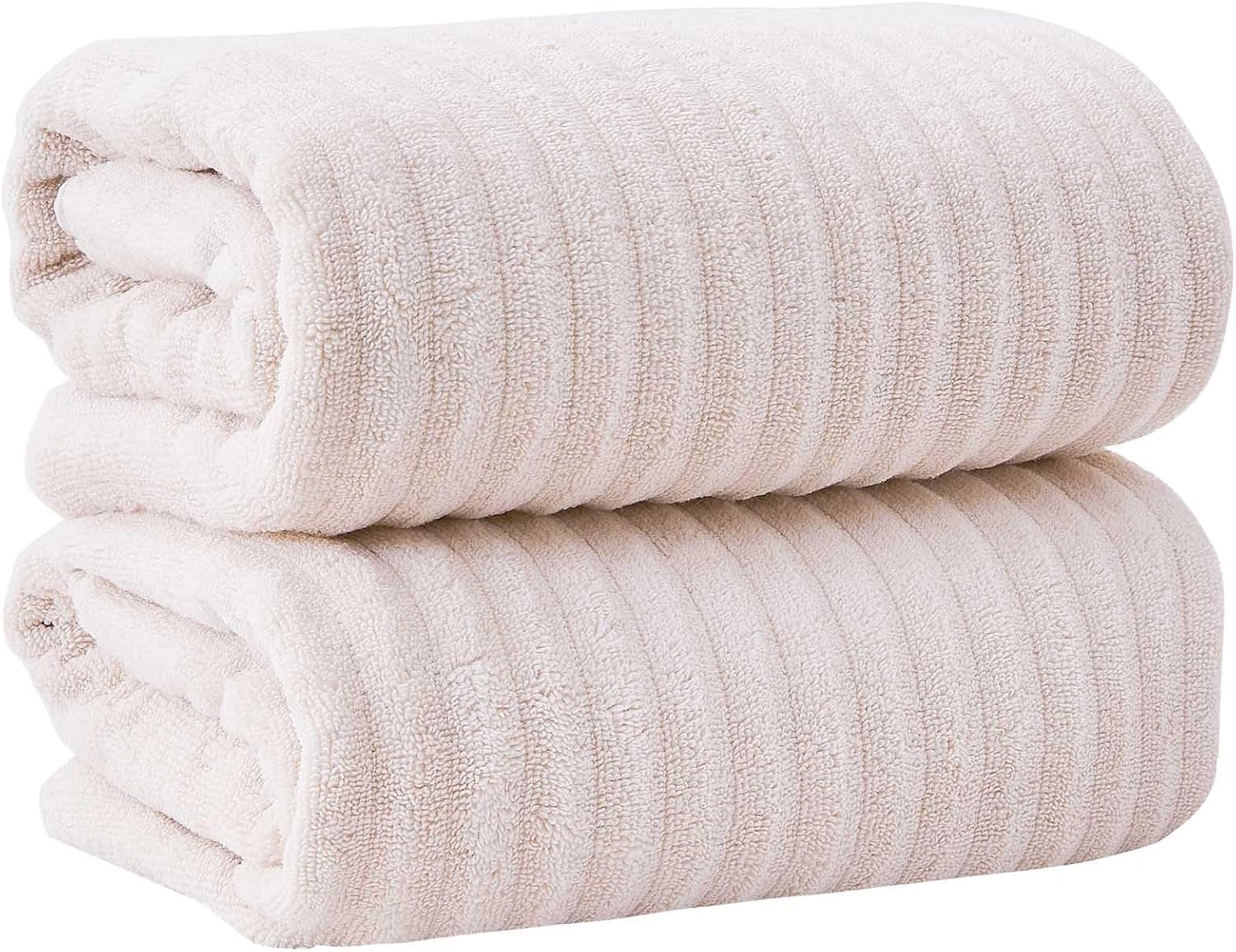 Great Bay Home Blush Oversized Bath Sheet – Luxury 100% Cotton 2 Pack 68×35 Extra Large Towel Set – Absorbent & Quick-Dry Towels for Bathroom – Zero-Twist, Combed Cotton (Blush)