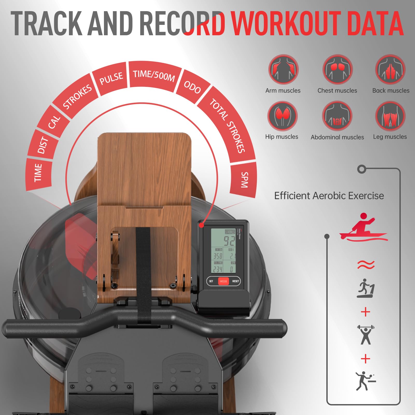 Amazon | JOROTO 家庭用ウォーターローイングマシン 折りたたみ式