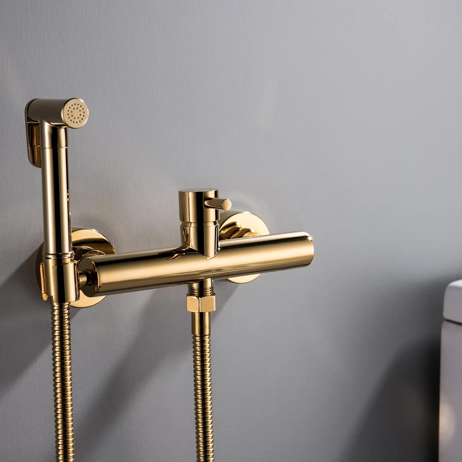 Bidet Sprayer for Toilet,Brass Handheld Sprayer Kit with Bidet Hose for Feminine Wash, Hot and Cold Water Bidet Sprayer for Bathroom Personal Hygiene,