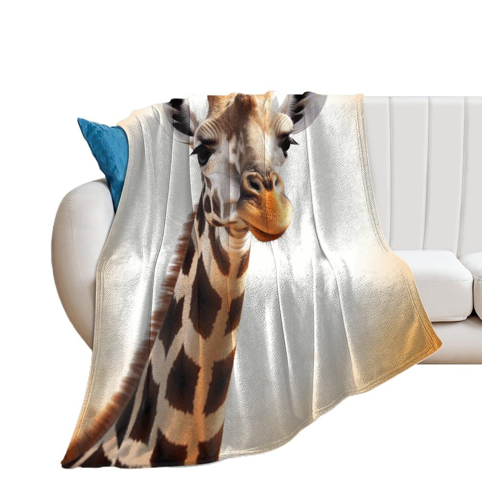 Couverture flanelle girafe de qualité supérieure au toucher ultra moelleux
