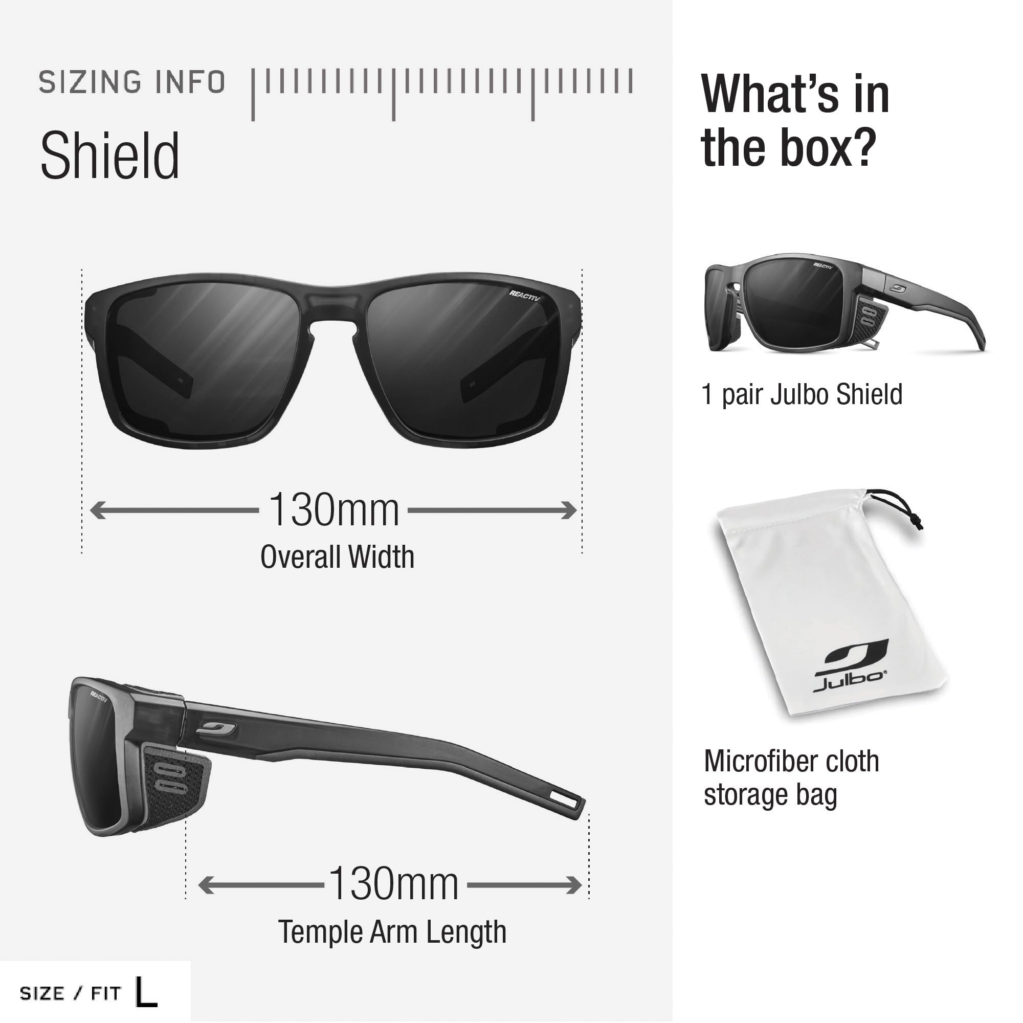 Julbo Shield Occhiali da sole Alpinismo, escursionismo, trekking, vela Uomo (Pacco da 1)