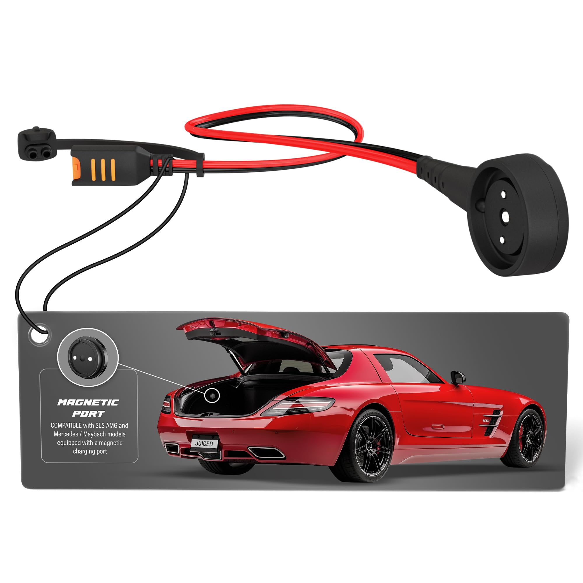 JMR Adapter for Mercedes-Benz SLS AMG Compatible with CTEK (Magnetic Port, No Indicator)
