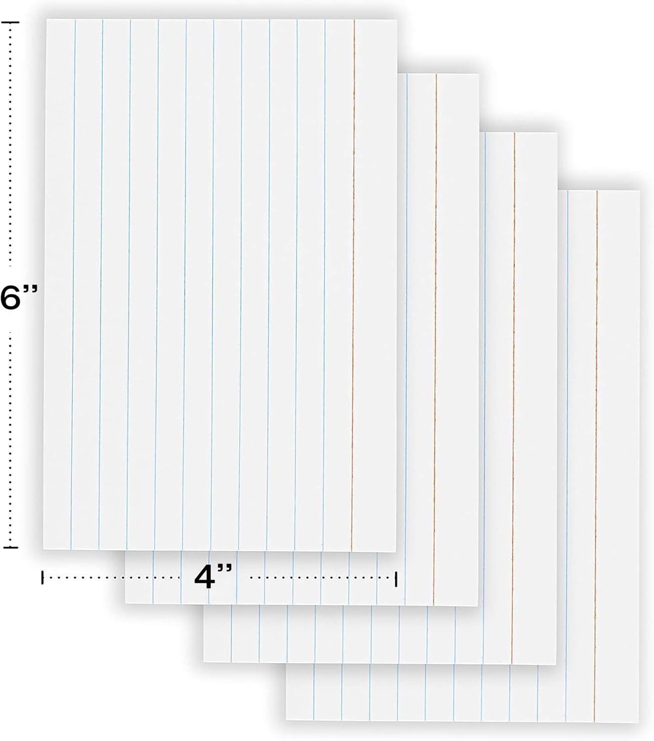 Index Cards 4x6 Bulk, (2400 Cards), Notecards 4x6 lined, Blank on Back, Flashcards for School Home and Office, Ruled Index Card, 100 Per Pack, (24 Pack)