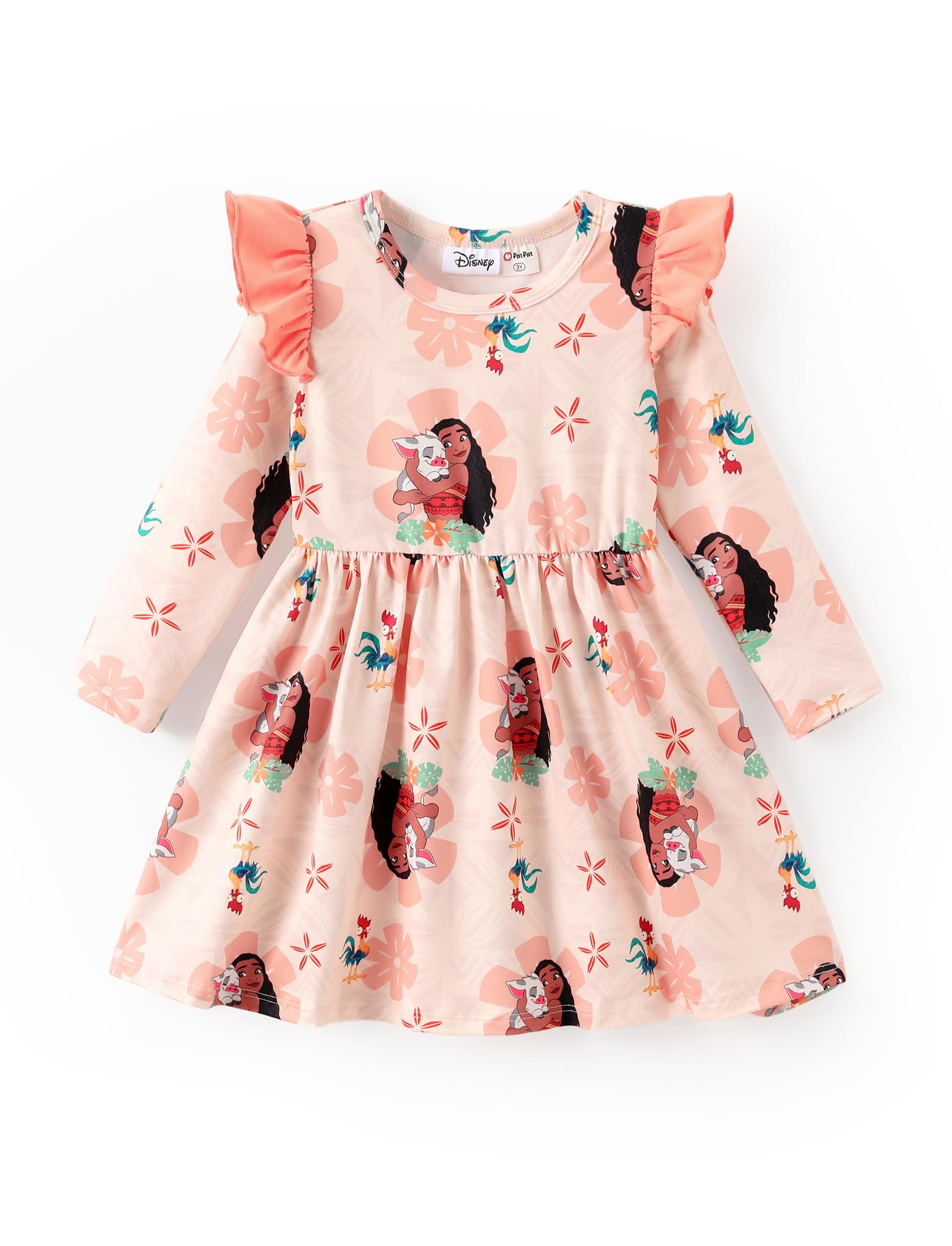 Disney Girls Dress Ruffled Long Sleeve Fall Winter Clothes Baby to Toddler