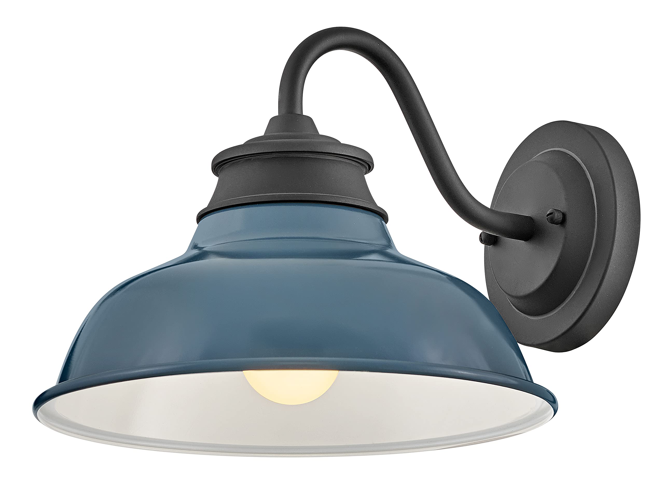 Hinkley Wallace Small Gooseneck Barn Light, Aluminum, Industrial