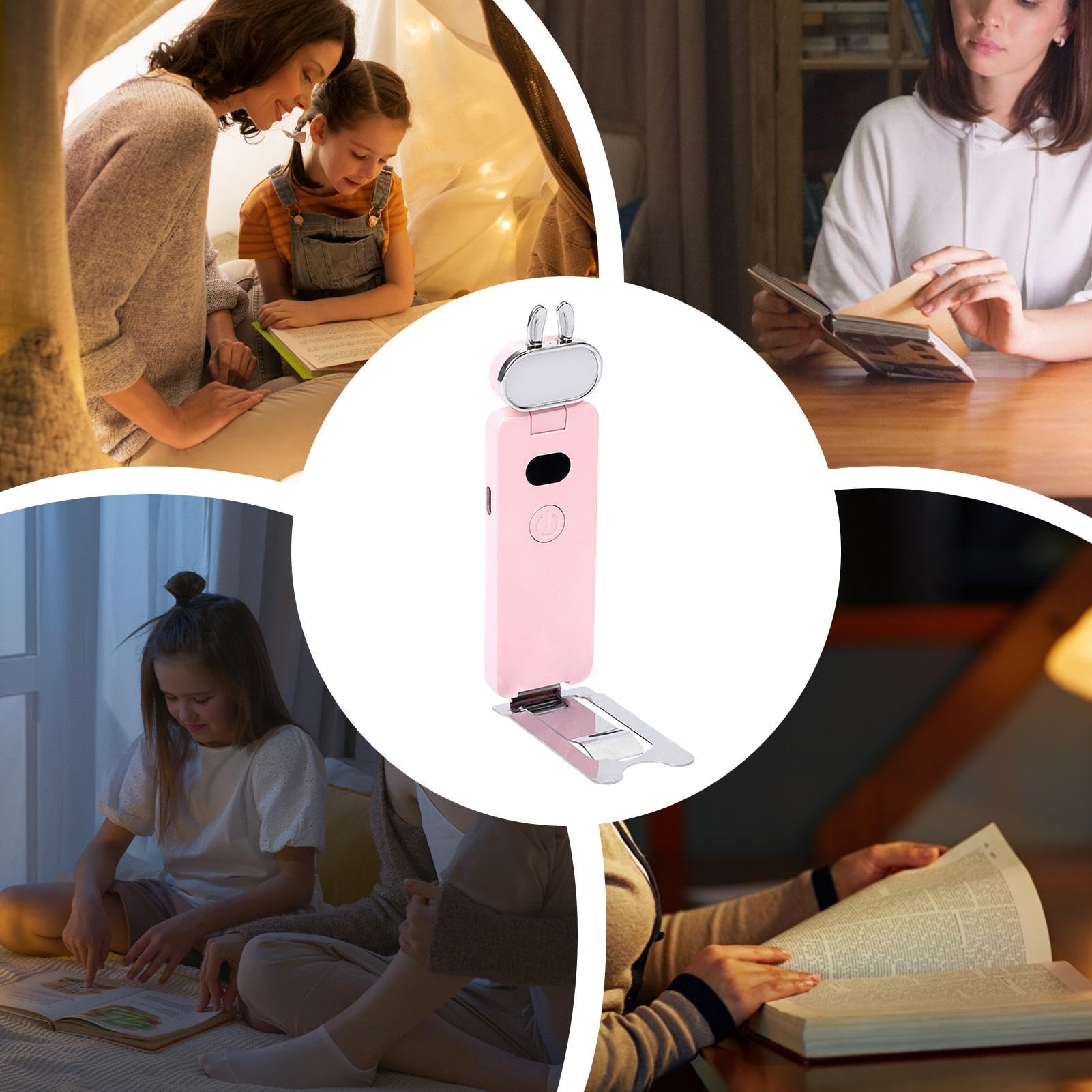 Luce lettura a clip Pieghevole Ricaricabile Luminosità Regolabile | Luce Da Lettura USB Per Amanti Dei Libri Per lettura notturna, campeggio, viaggio, ufficio, dormitorio, studio, hotel,