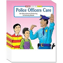 ZOCO &ndash; Police Officers Care &ndash; Coloring Books (25 Bulk Pack, Without Crayons) &ndash; Party Favors, National Night Out Handouts &ndash; Puzzles, Games, Activities for Kids