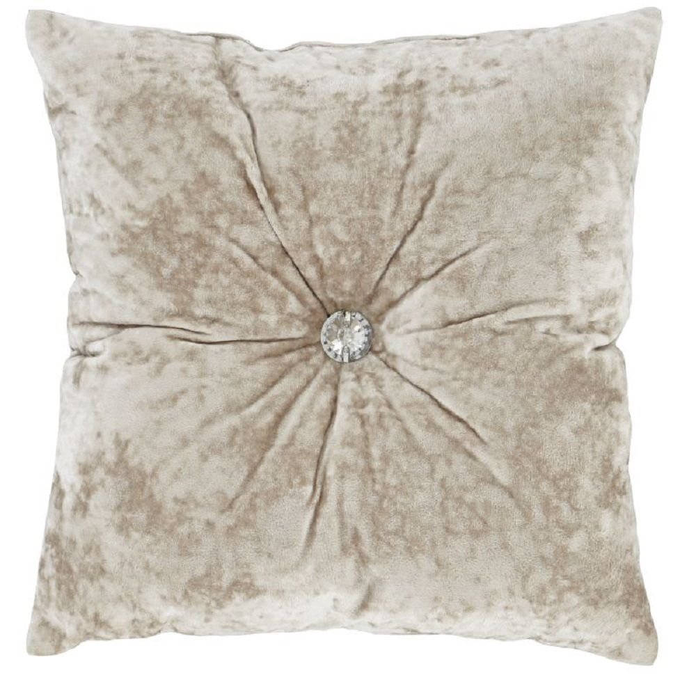 Catherine Lansfield Living Crushed Velvet 45x45cm Cushion Natural
